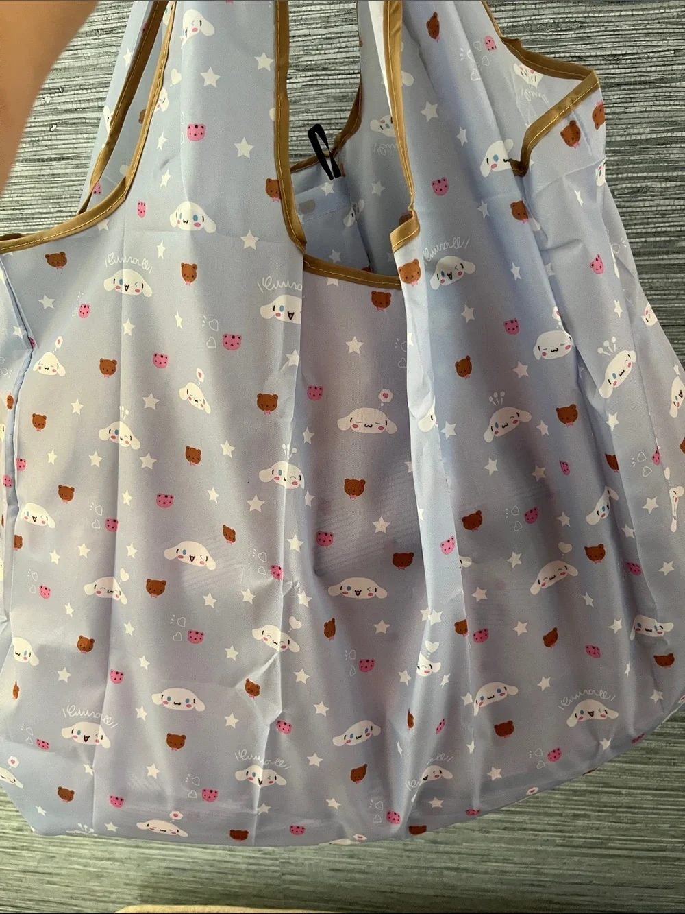 NEW Cute Light Blue Cinnamoroll Foldable Shopping Bag